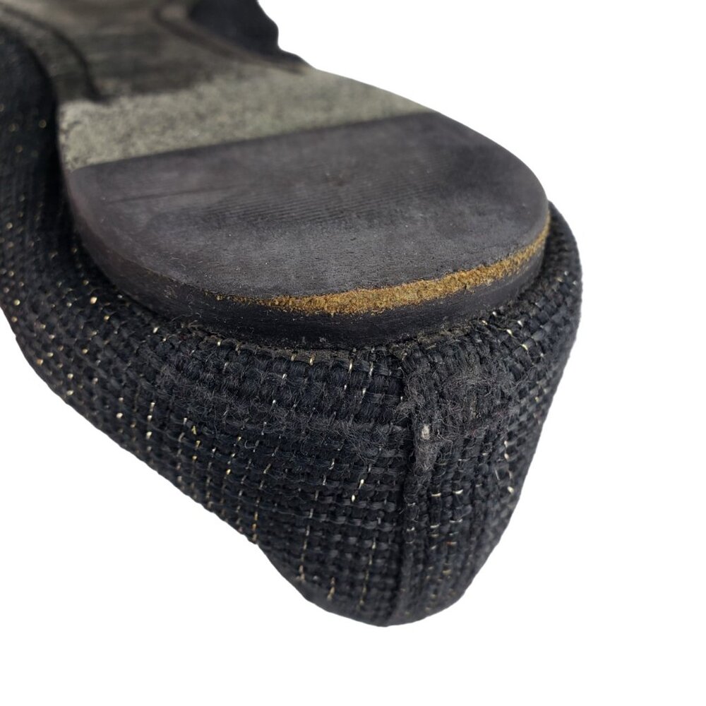 Tory Burch Caroline Arabia Black Elastic Flats 10M, Flaws - Picture 12 of 13